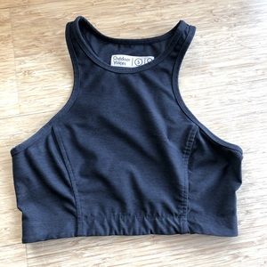 Outdoor voices cropped sports bra black small
